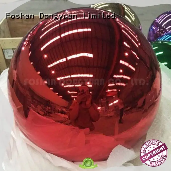 400mm Red Polished Stainless Steel Hollow Ball 1