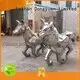 Modern Stainless Steel Matt Hollow Horse Sculpture 1