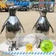 Mirror Polished Penguin Sculptures of Stainless Steel 1