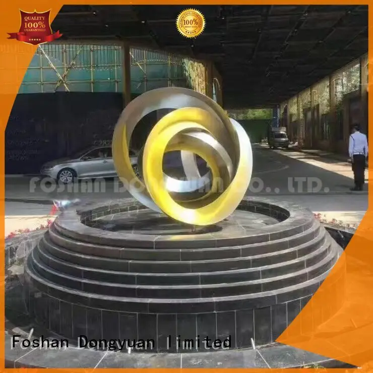 DONGYUAN polished wood and metal sculpture inquire now for outdoor 1