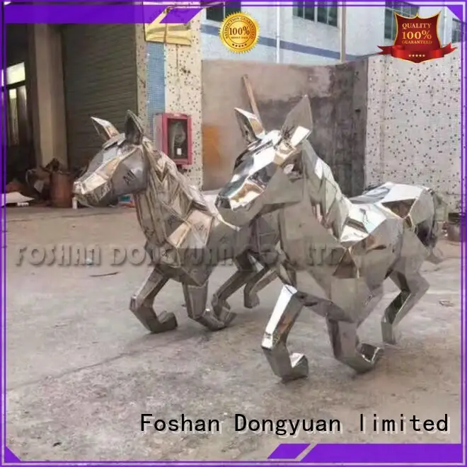 Custom outdoor metal sculptures animals golden suppliers for square 1