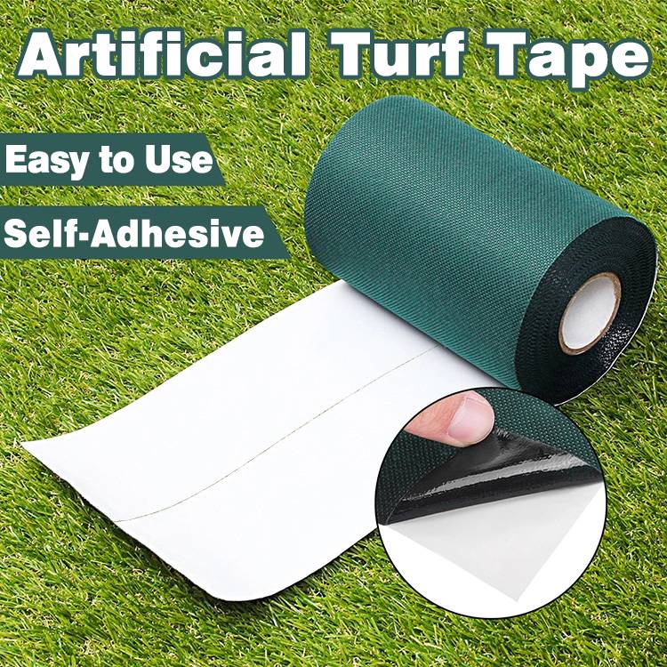 Artificial grass seam tape self adhesive with cut line release 1