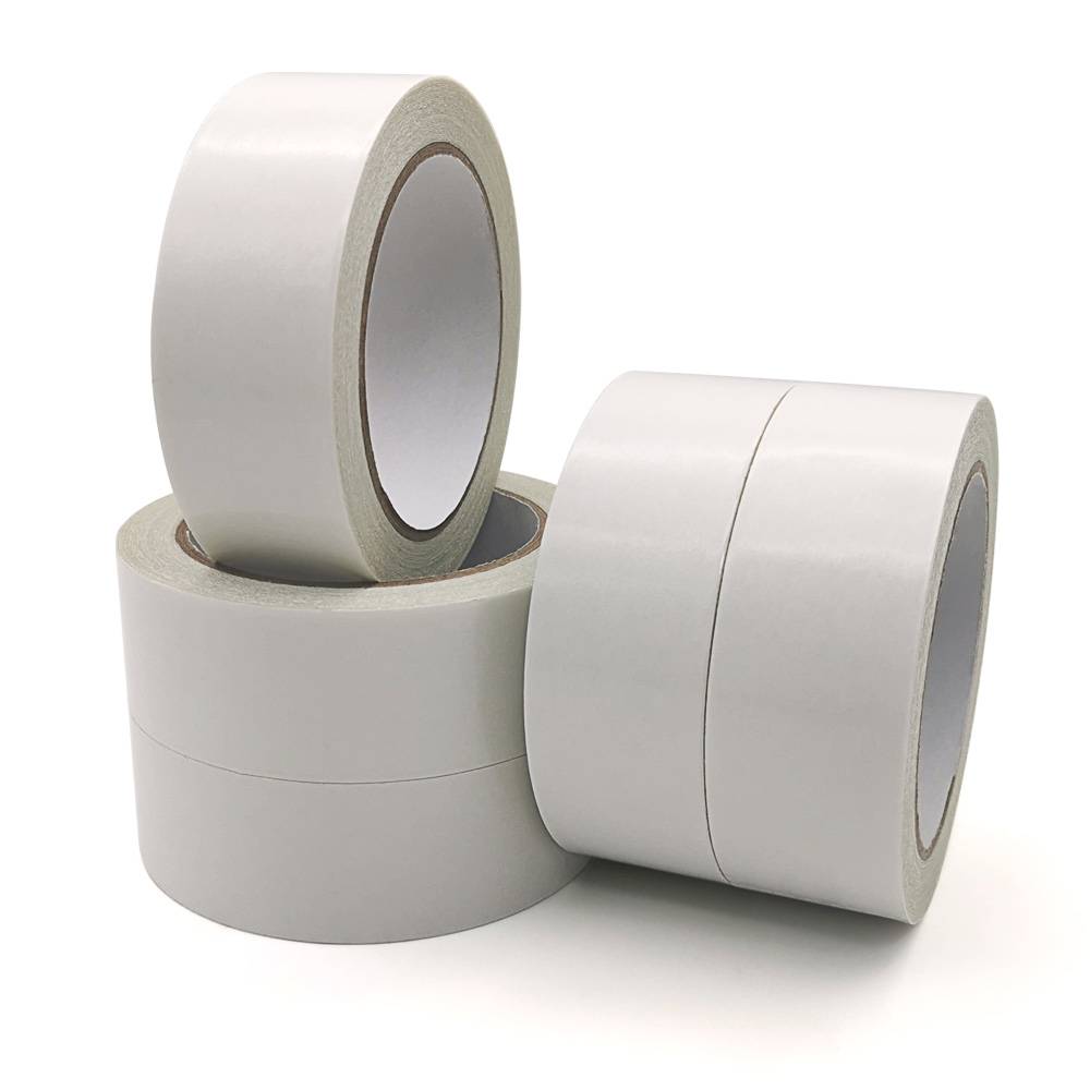 Double-sided fabric tape for temporary fixing carpet on rough exhibition floors 1