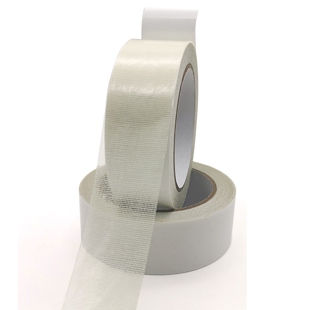 Double-sided fabric tape for temporary fixing carpet on rough exhibition floors 4
