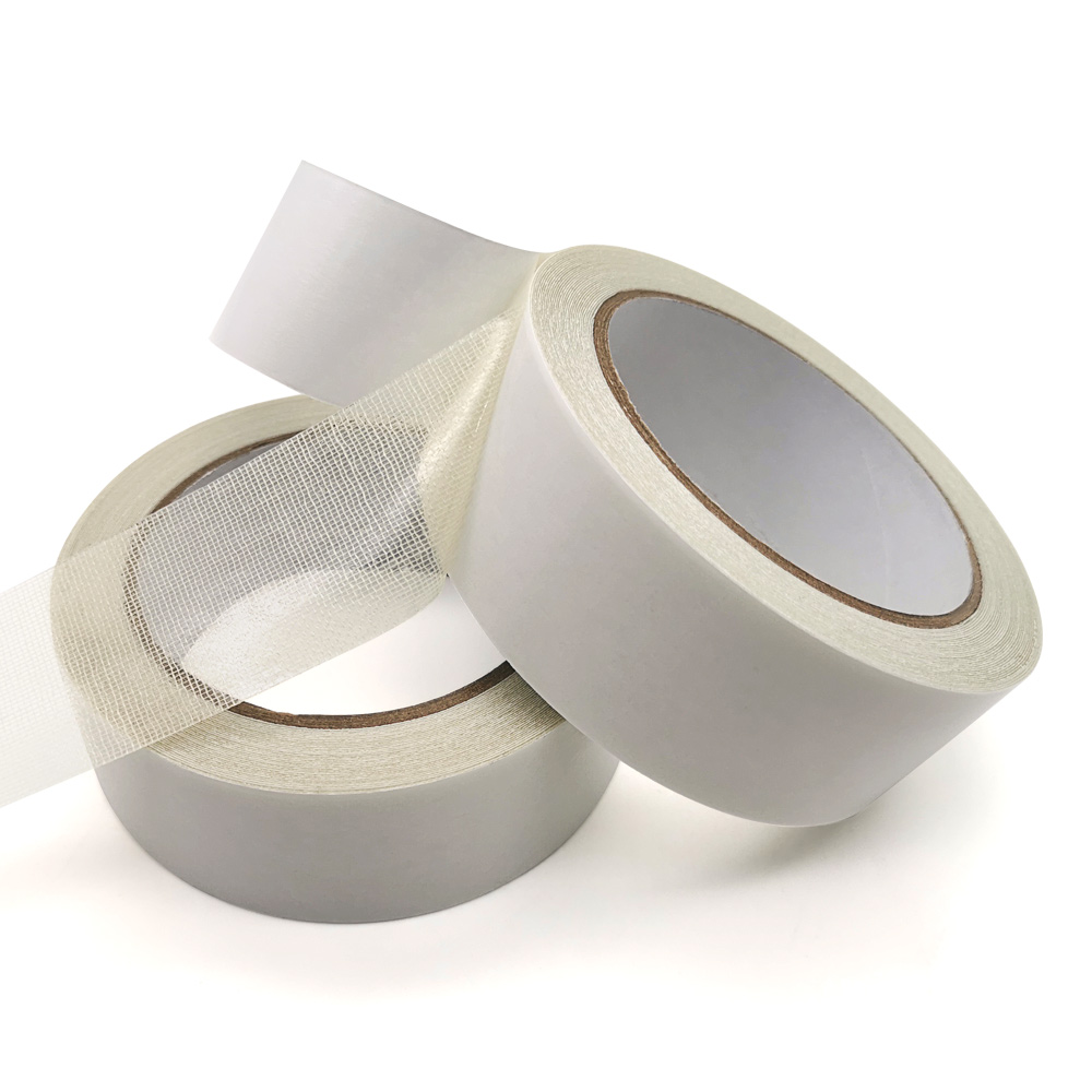 Double-sided fabric tape for temporary fixing carpet on rough exhibition floors 3
