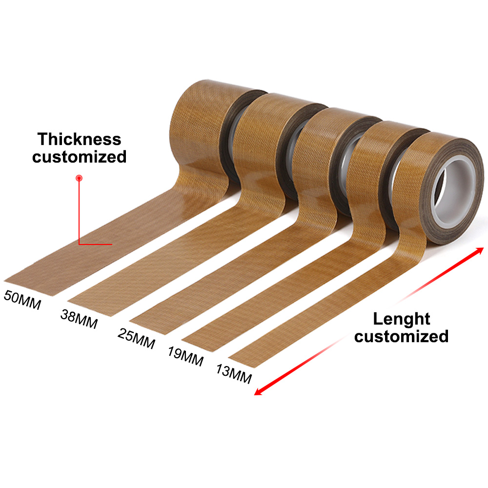 0.13mm PTFE tape high temperature resist self-adhesive fiberglass adhesive non-stick coating tape with release paper 5