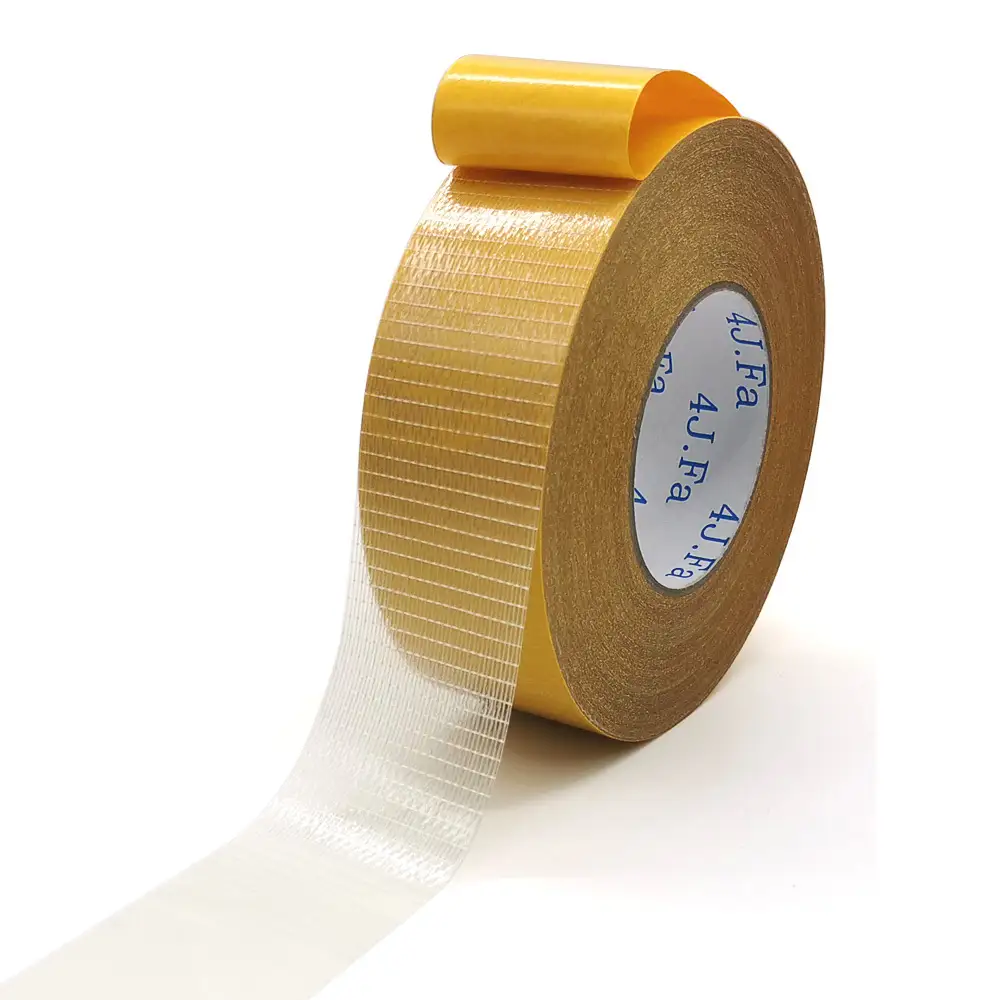 High viscosity fiber mesh tape double sided fiberglass filament glass grid adhesive tape 1