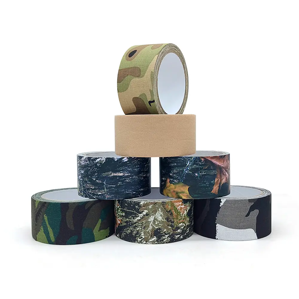 Bionic camouflage-tape polyester jacquard printing four twill webbing gun pattern camouflaged tape camo cloth tape 1