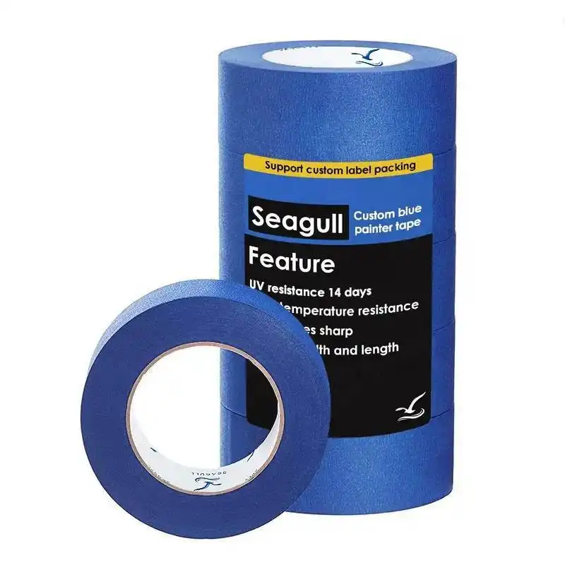 UV Resistance 14 Days Painter's Tape No Residue High Adhesive Crepe Paper Blue Painters Automotive Masking Tape For Painting 1