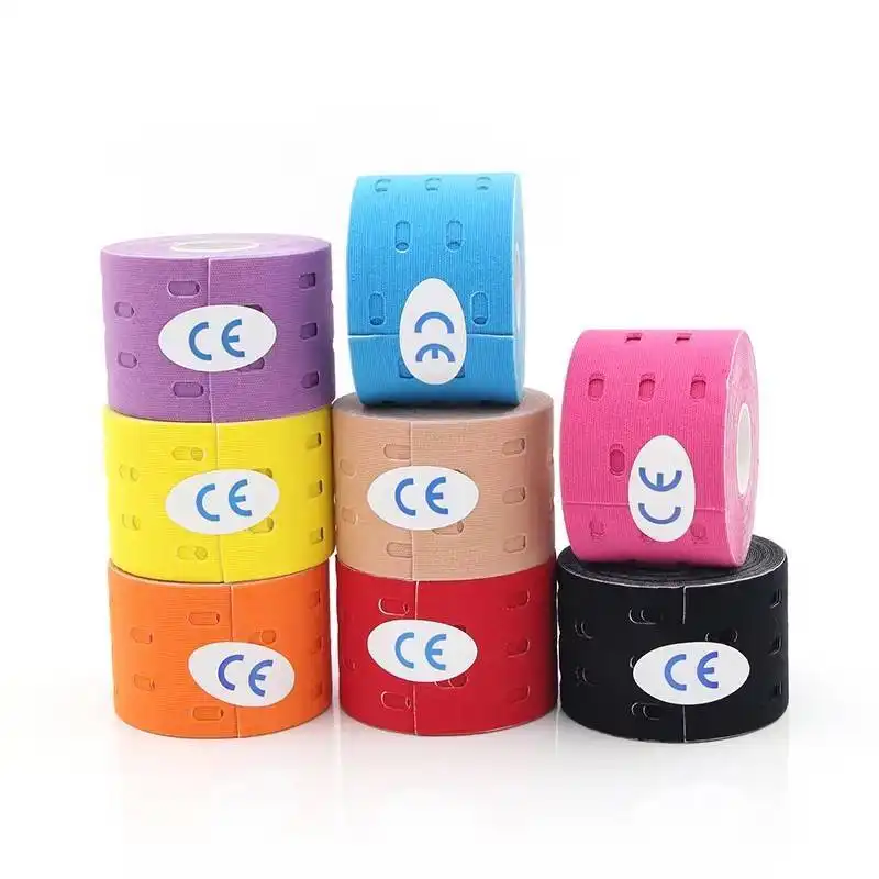 Punch Therapeutic Adhesive Tape Custom Printed Kinesiology Muscles Sports Care Elastic Physio Tape Roll 1