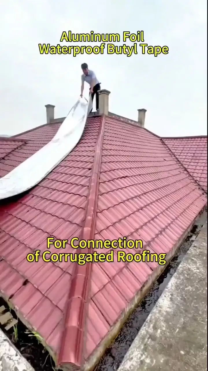 Seagull Aluminium Foil Butyl Rubber Tape Self Adhesive Heavy Duty Reinforced Waterproof Tape Roll for Roofing Leak-proof 1