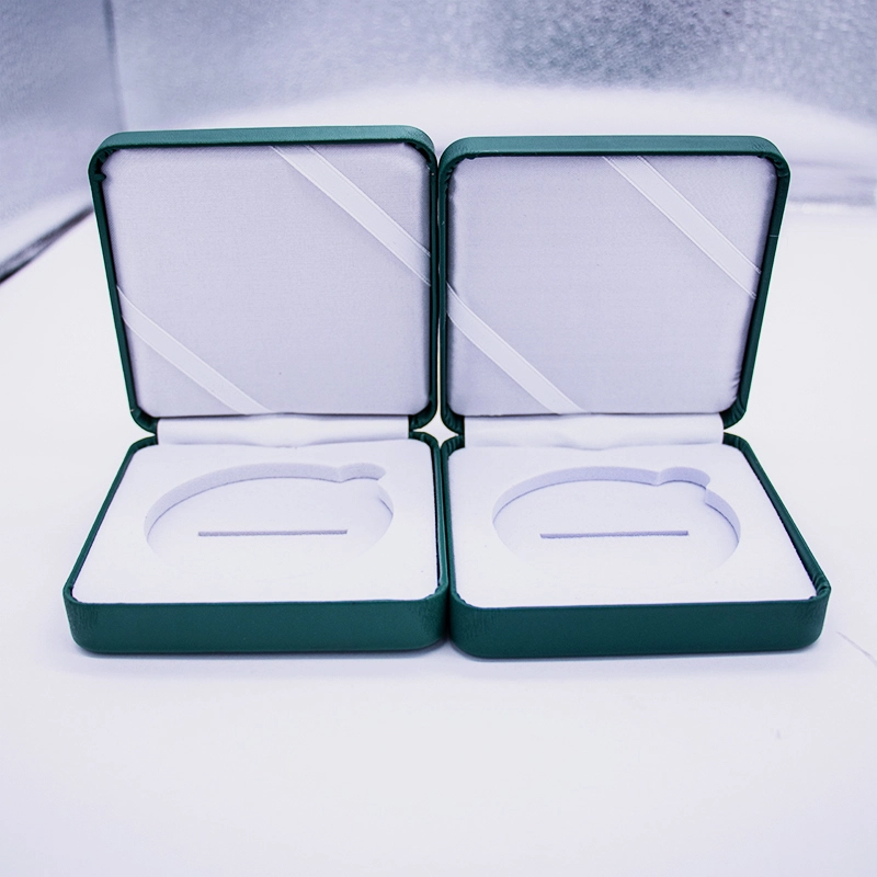 High Quality Commemorative Coin Display Box Metal Leather Medal Box 1