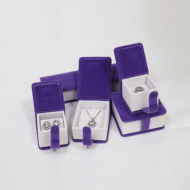 High quality luxury book shaped velvet jewelry box set for storing rings, necklaces, earrings 1