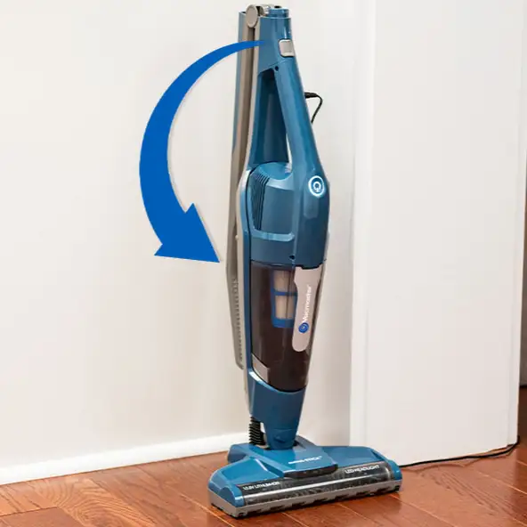 Vacmaster Tragbarer 10,8-V-2-in-1-Akku-Staubsauger, leicht, mit 2-Gang-Leistungsregelung und LED-Scheinwerfer für Hartholzböden, Teppich & Tierhaare, Blau 1