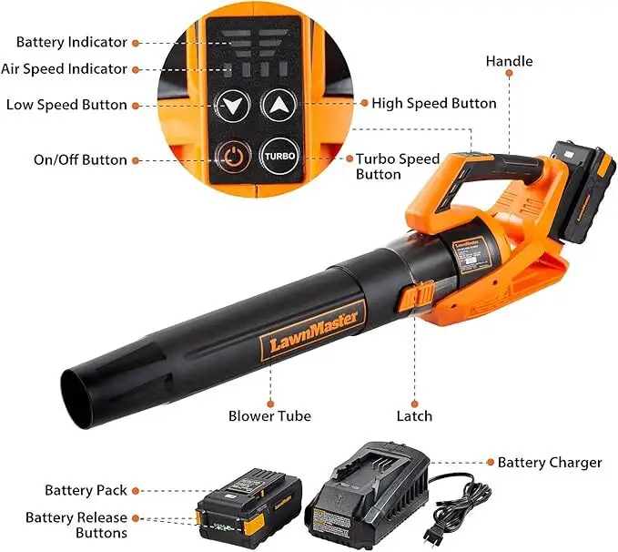 Powerful Leaf Blower 40 Volts (DC) - - CLEVA 3