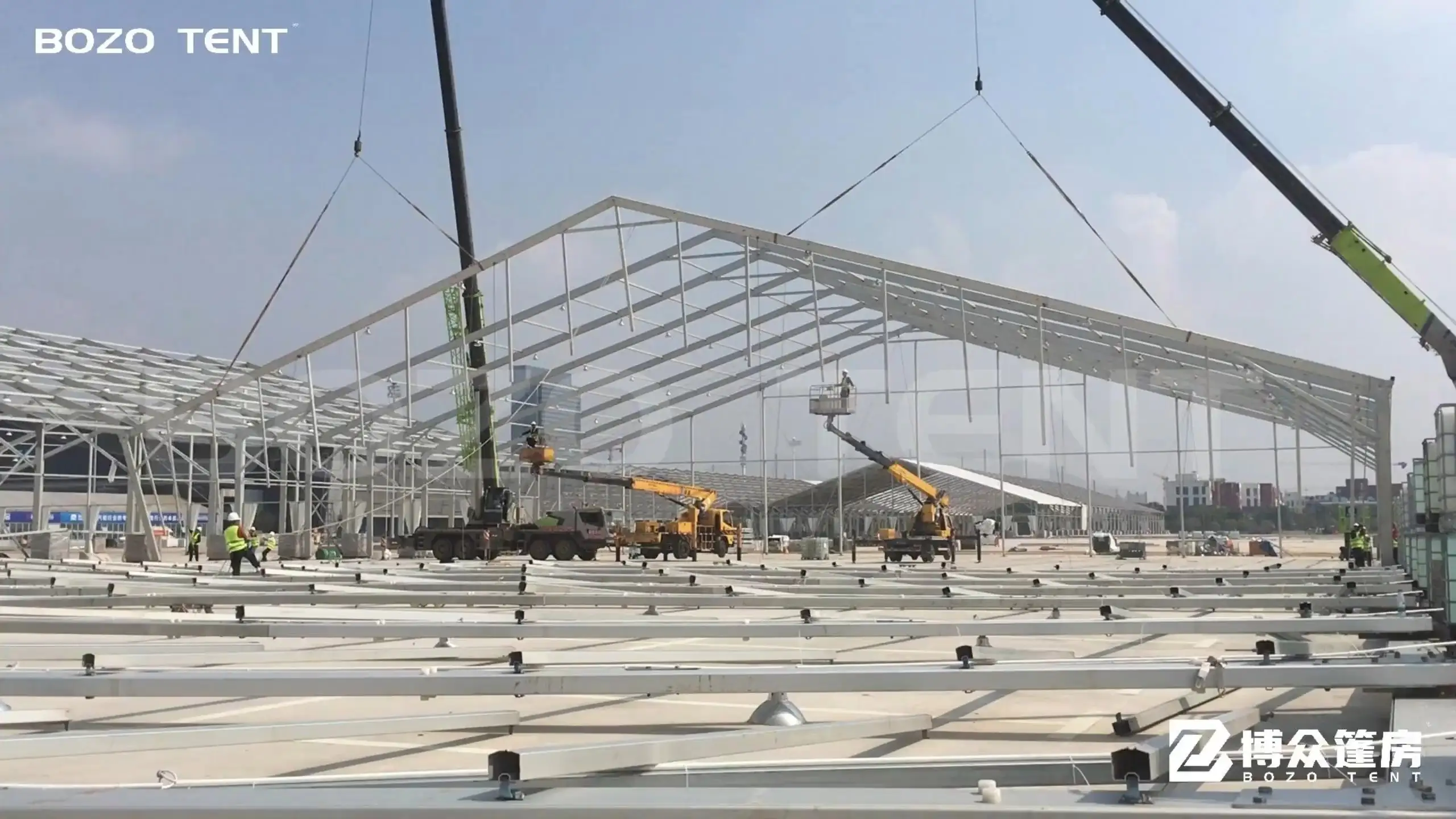 Large-Scale A-Frame Tents for Events | 50x160m Aluminum & PVC Shelter 1