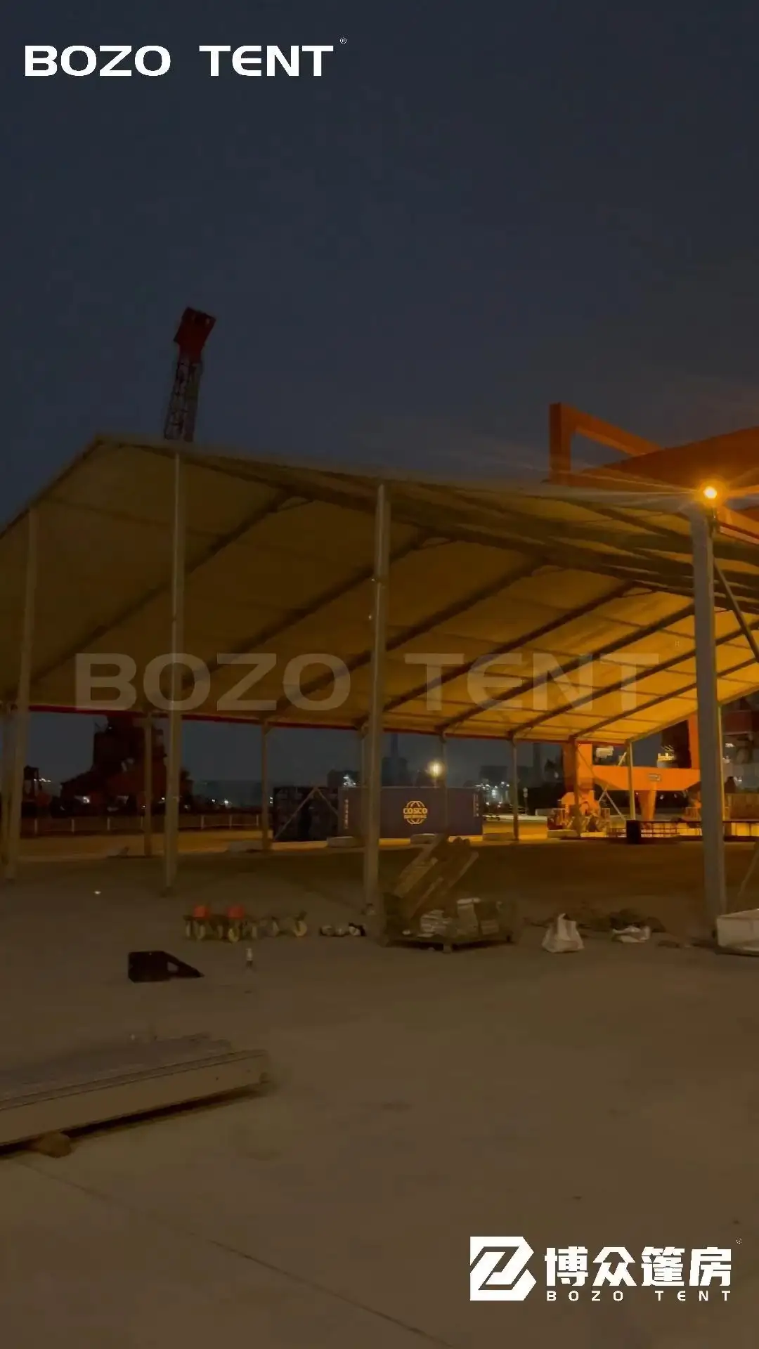 Bozo Heavy Duty Event Tent 20x40m for Construction Competitions 1