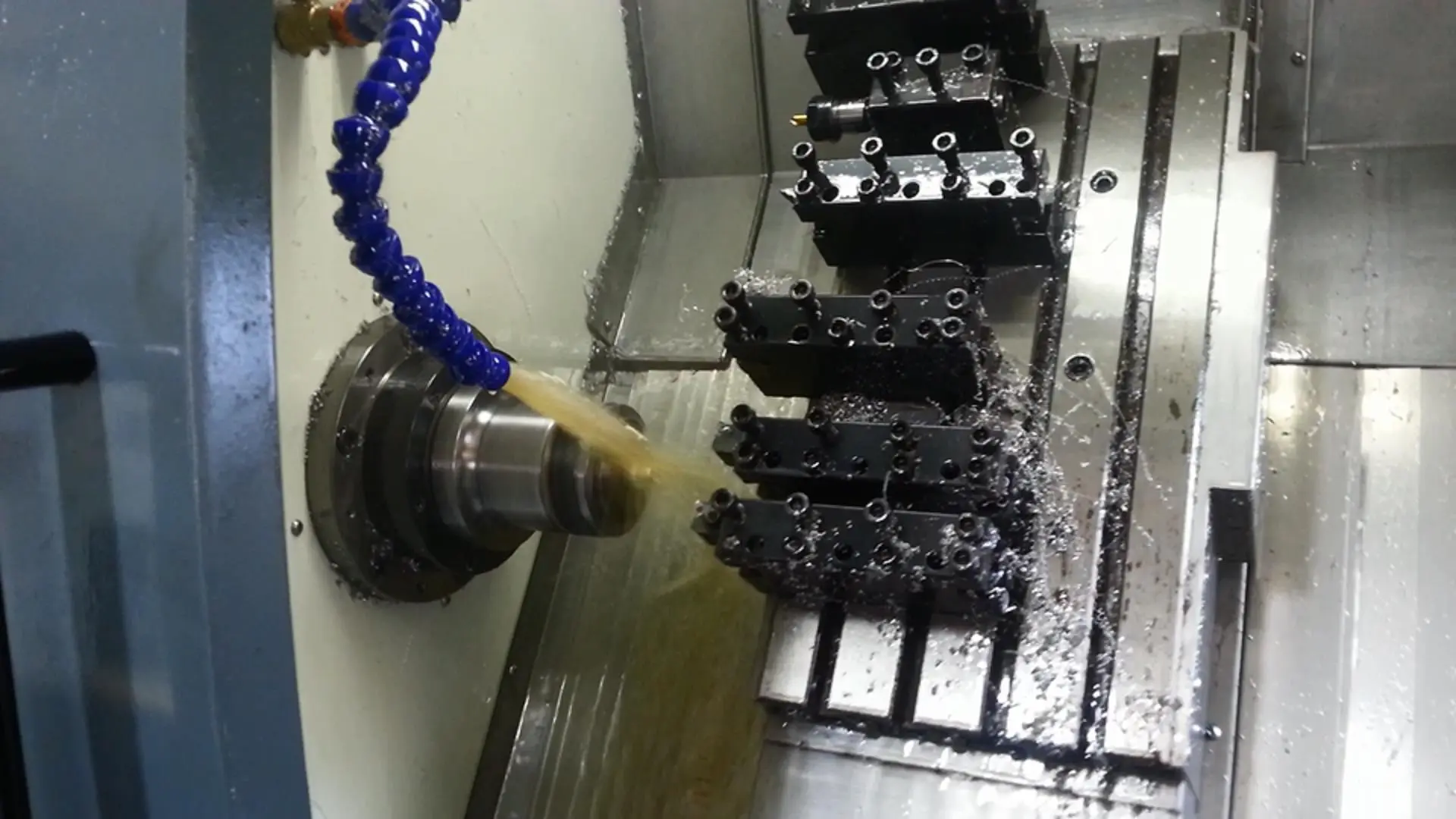 CFG46/CFG56 2 axis gang type slant bed CNC lathe machine 1