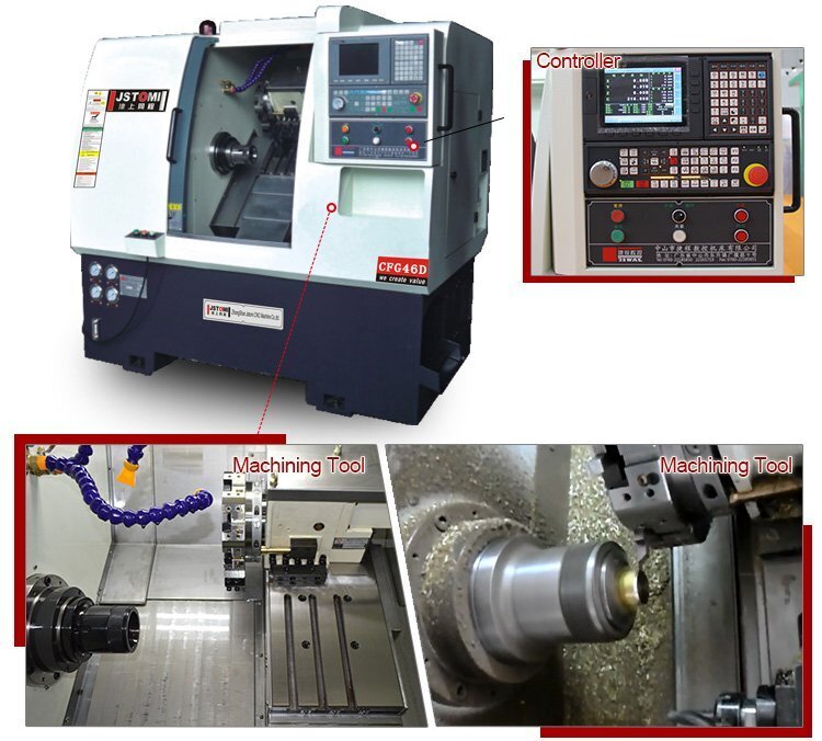 Jsway Safe CNC Machinery Sales com Tailstock para local de trabalho 3