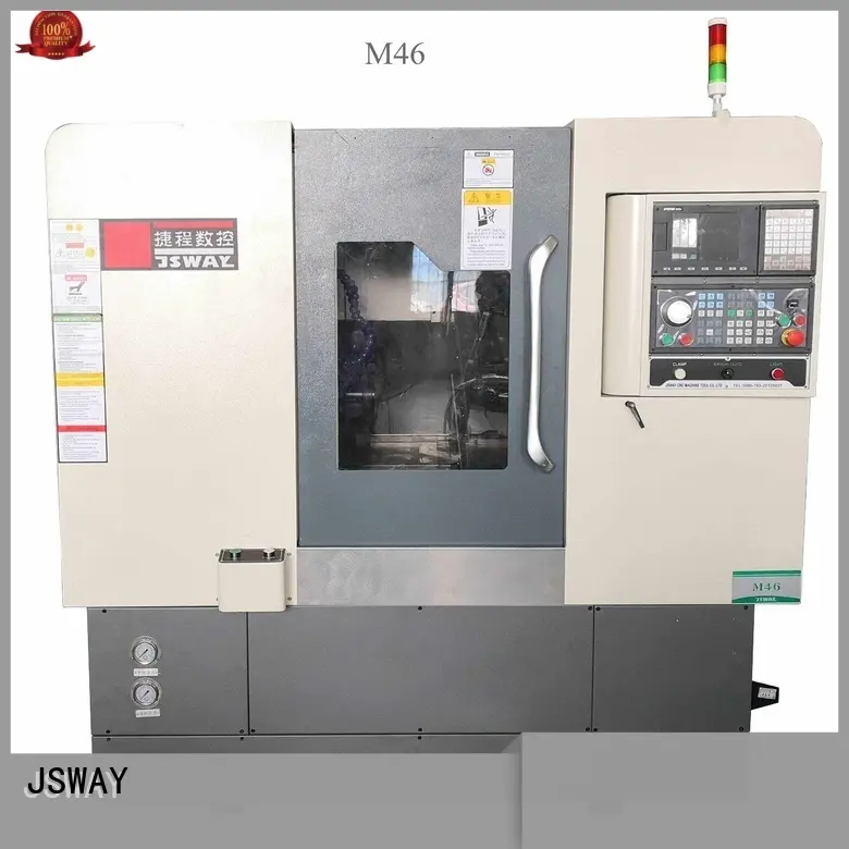 Operación de máquinas de torno de CNC de JSWAY AL Taller 1