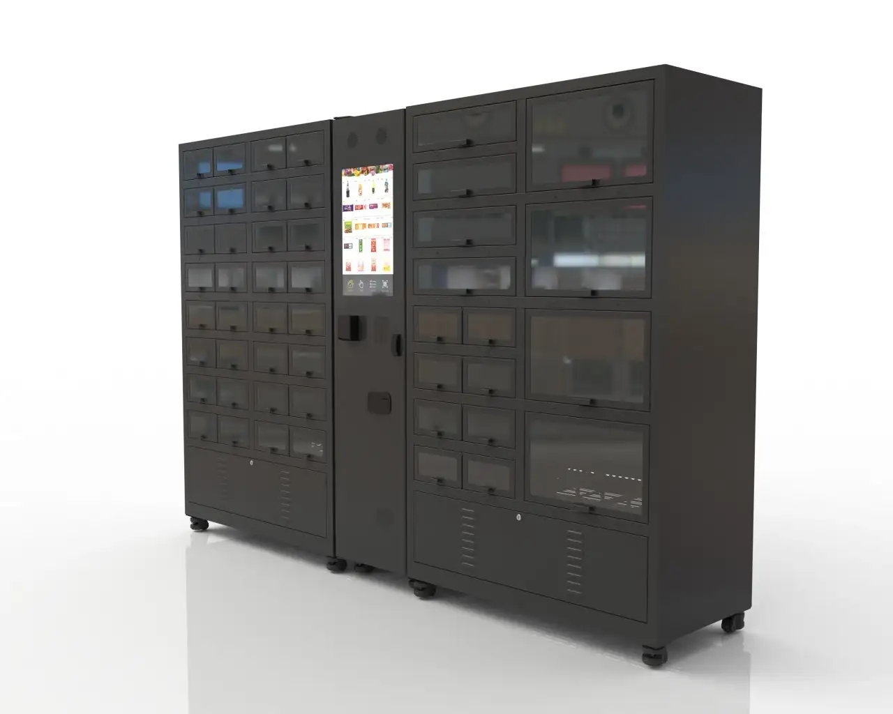 R290 environmental refrigerant cooling locker vending machine for fruit vegetable milk meat eggs dumpling cake 1