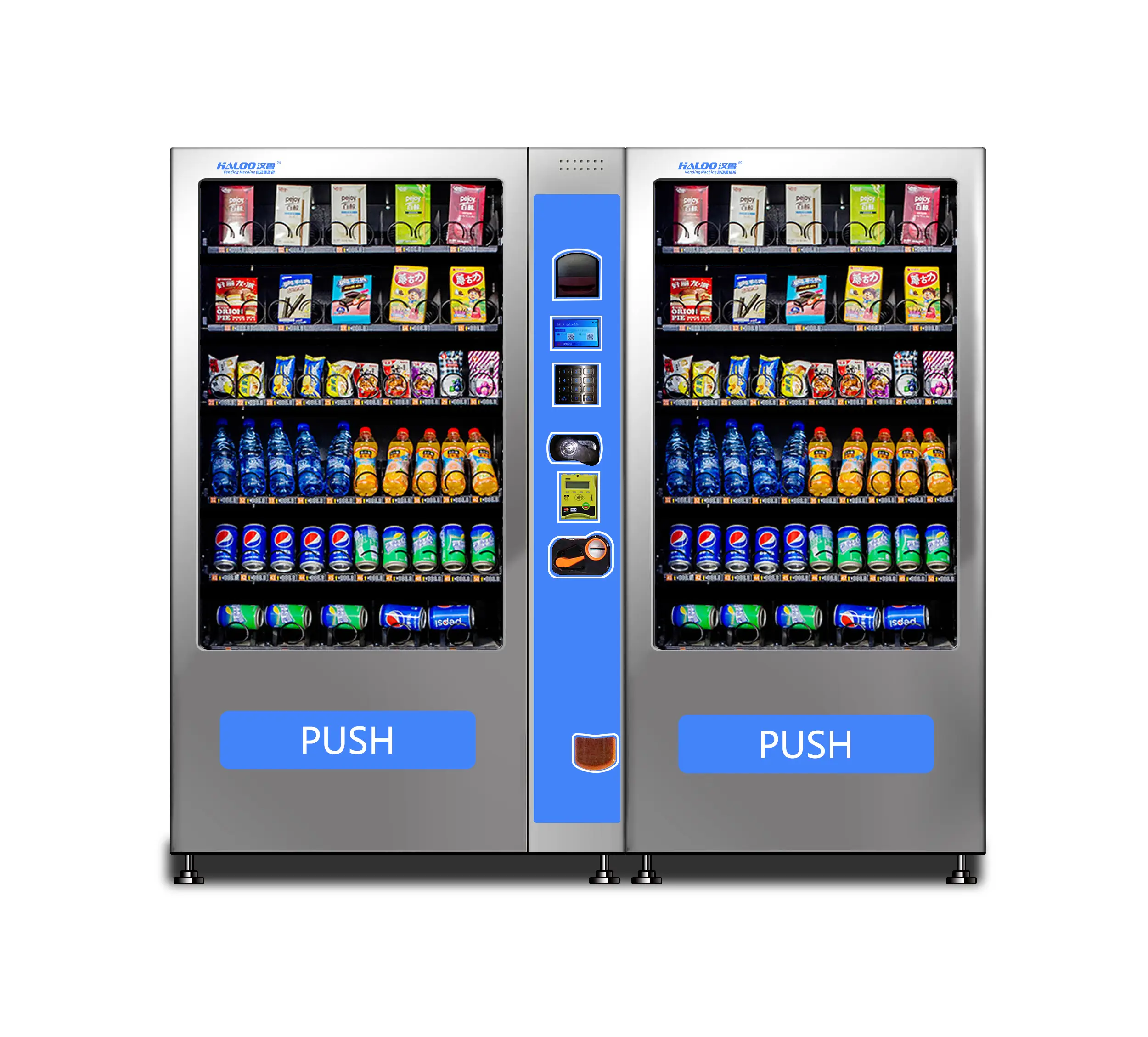 Big storage combine drink vending machine with slave cabinet 1