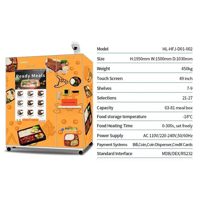 Haloo professional hot food vending machine supplier for food 4