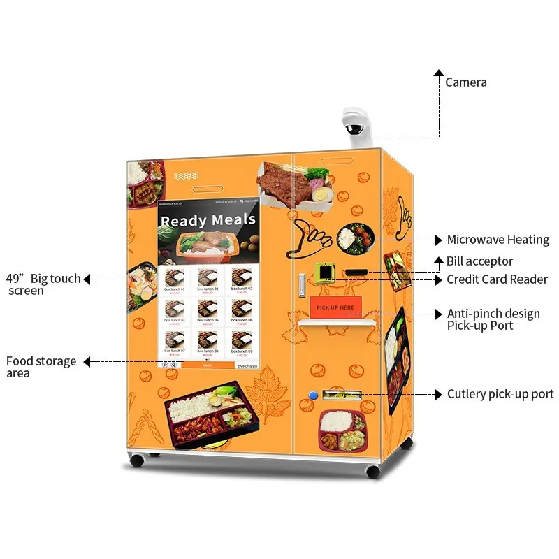 Haloo professional hot food vending machine supplier for food 3