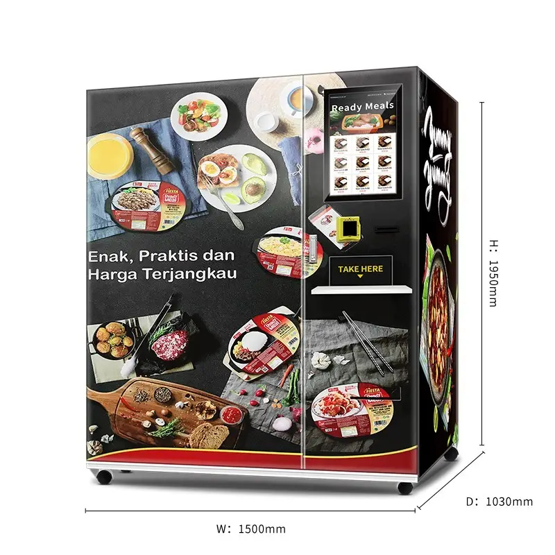 Haloo hot noodle vending machine factory for outdoor 2