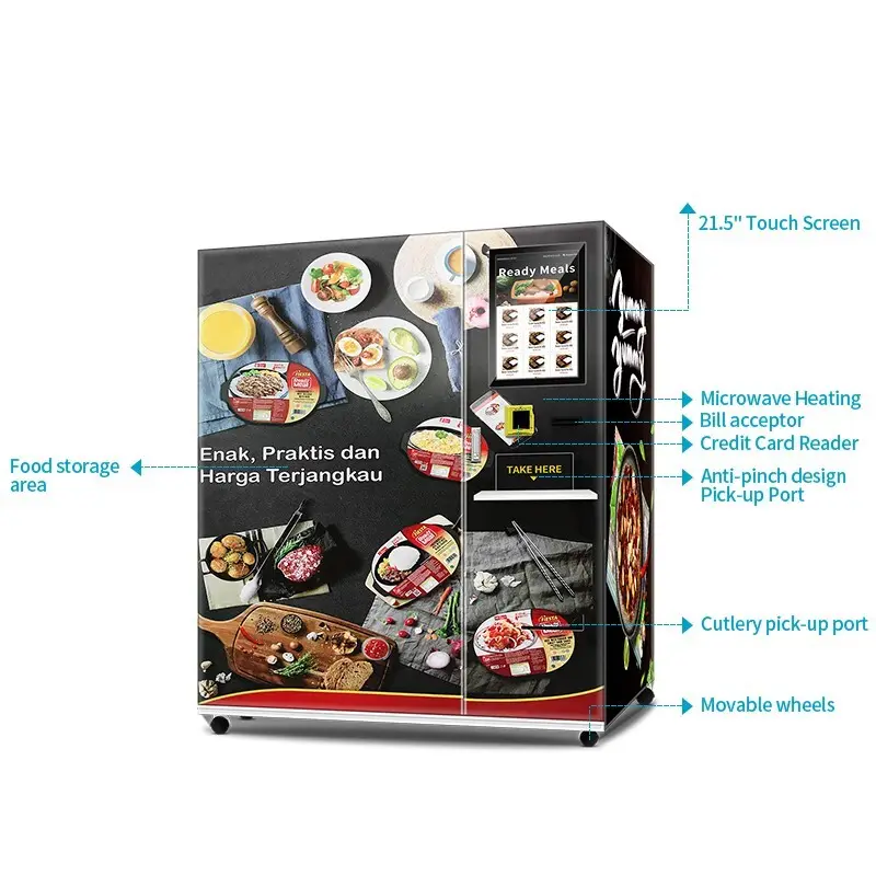 Haloo hot noodle vending machine factory for outdoor 3