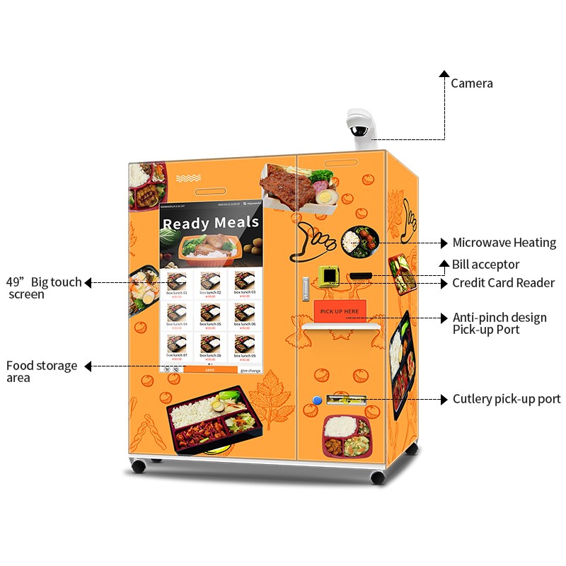 intelligent hot noodle vending machine factory for outdoor 7
