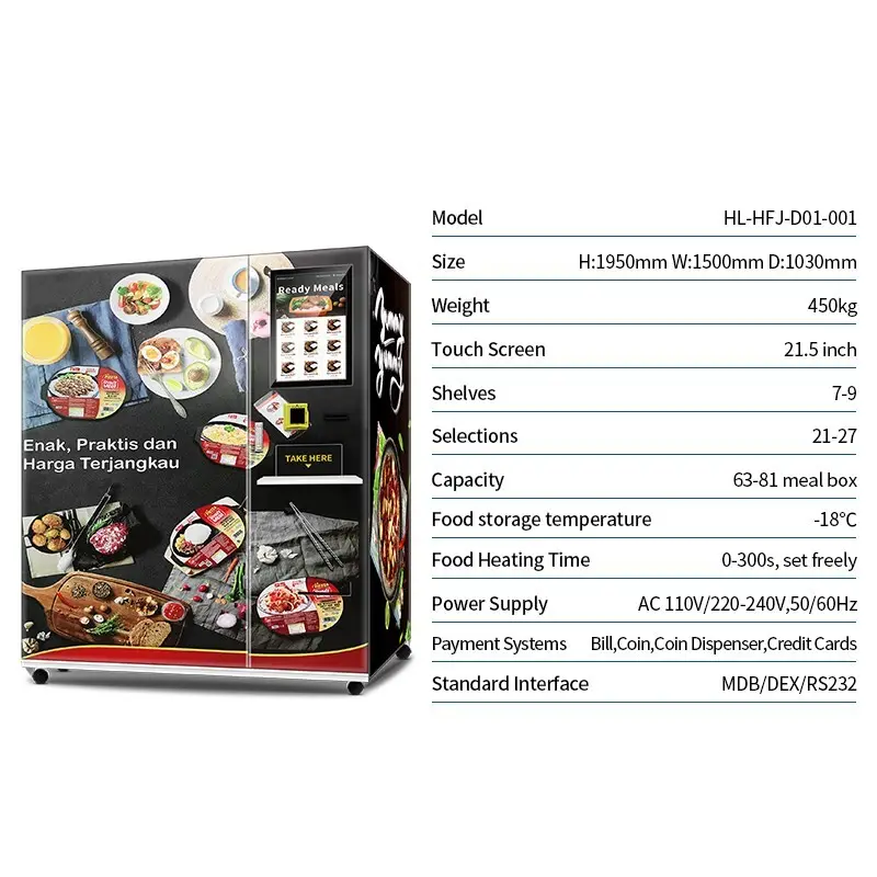 Haloo hot noodle vending machine factory for outdoor 4