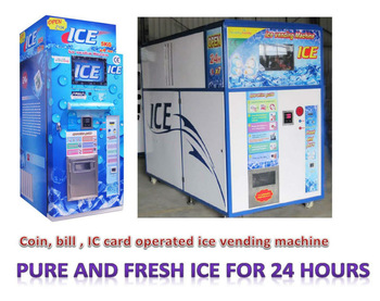 Factory Price 24 hours self service commercial auto sealing bag Ice Vending Machine with 450KG big production 5