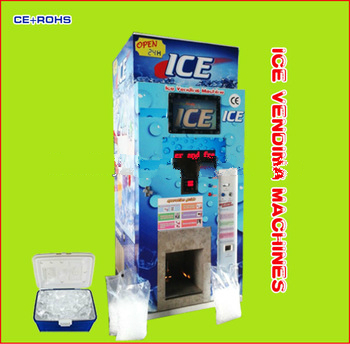 Factory Price 24 hours self service commercial auto sealing bag Ice Vending Machine with 450KG big production 4