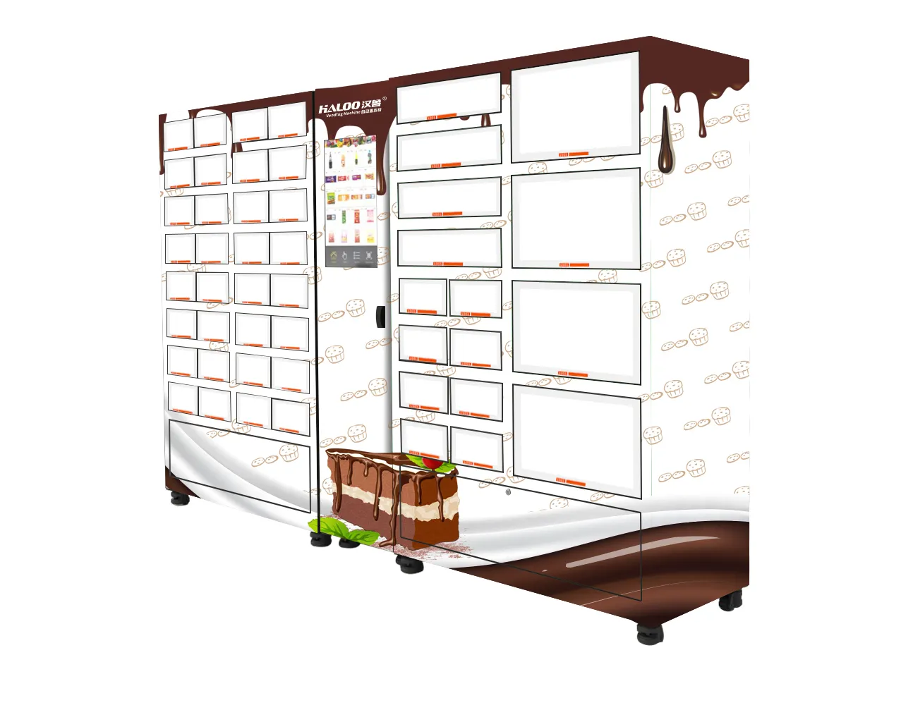 HALOO-DLE-10C+CRE-4A-006 Sex product condom automatic vending machine with 21.5inches ads touch screen90 4