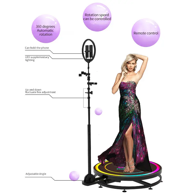 360 Degree Rotating ipad Camera Mobile Phone Photo Booth Vending Machine 360 Photo Booth Automatic 1