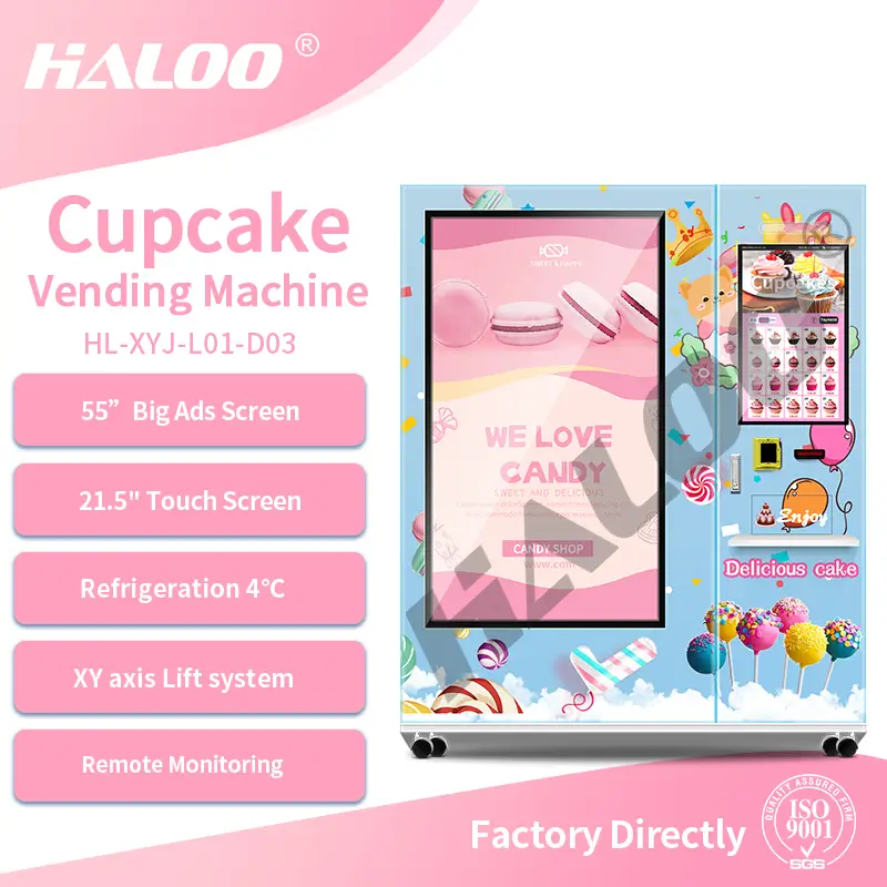 Sprinkles Cupcake Vending Machine Smart Vending Machine Fresh Food Vending Machine With Two Screens 1