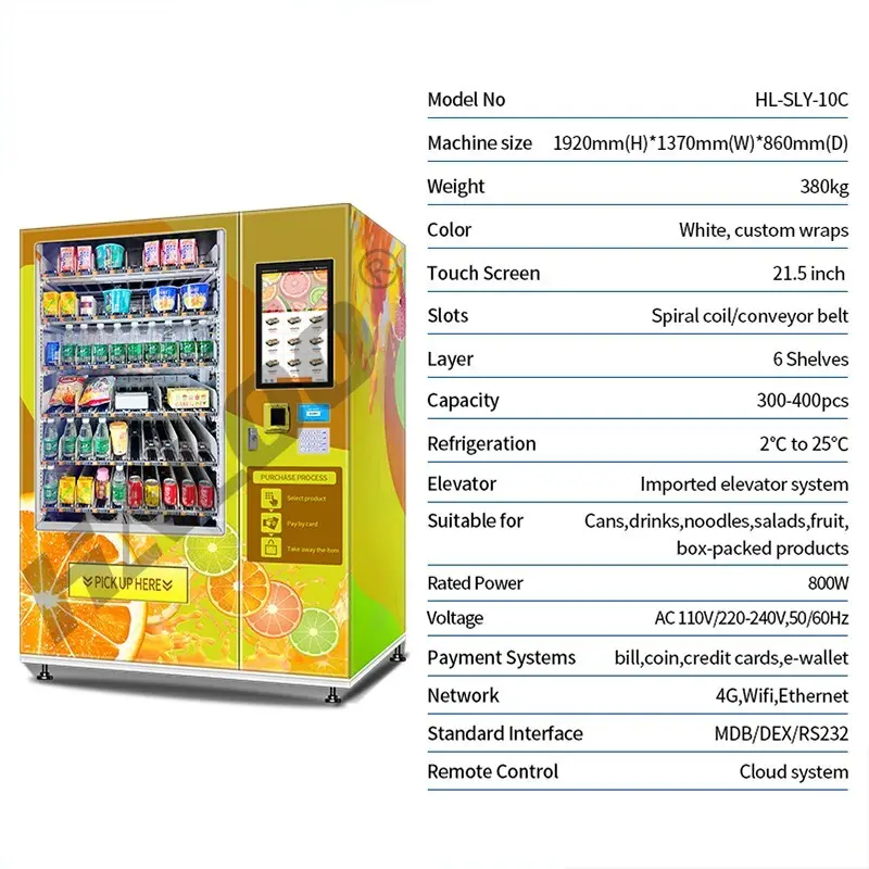 Haloo automatic sandwich vending machine wholesale for fragile goods1 6
