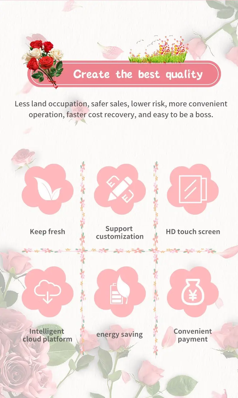 Haloo Intelligent floral vending machine wholesale for shopping mall 3