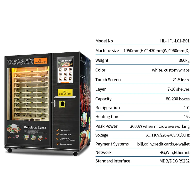 touch screen hot snack vending machine factory for drink 5