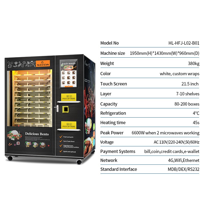 Haloo hot food vending machine manufacturers manufacturer for drink 8