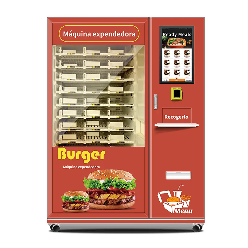 Haloo  hot burger vending machine with refrigation 1