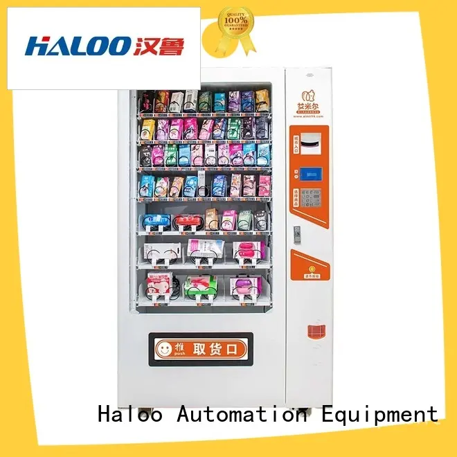 Haloo ads touch screen condom dispenser machine for shopping mall 1