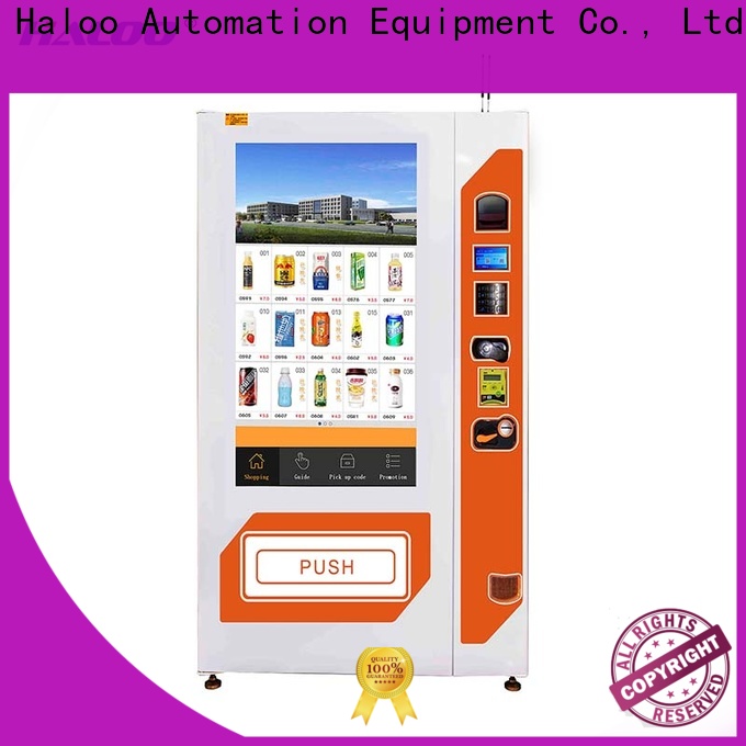 Haloo GPRS remote manage healthy vending machines design for shopping mall 1