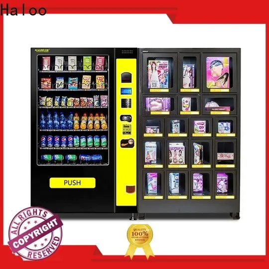 HALOO-DLE-10C+CRE-4A-006 Sex product condom automatic vending machine with 21.5inches ads touch screen58 1