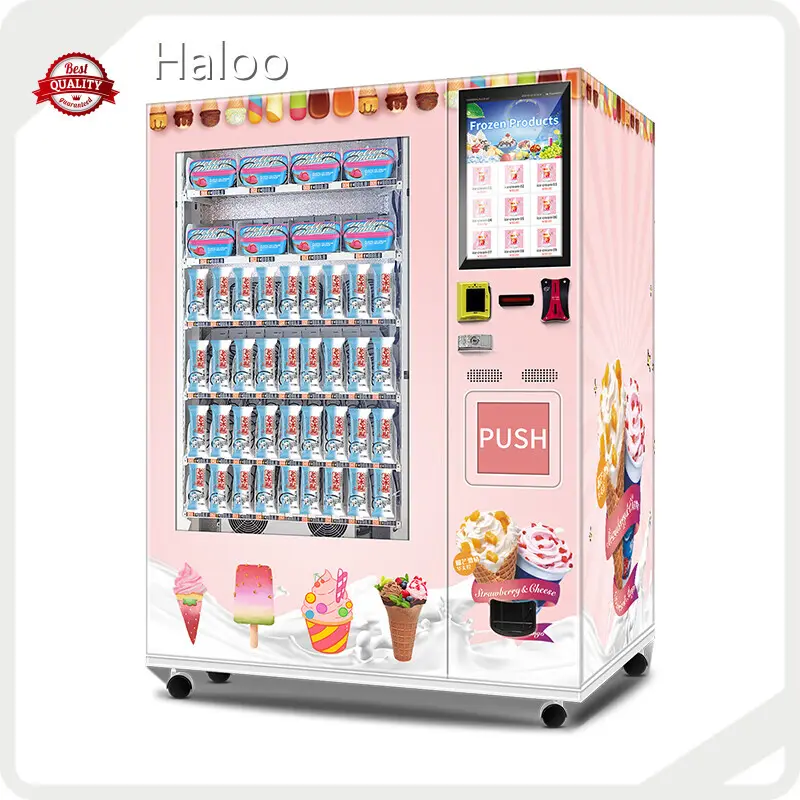 Haloo Coin Operated Ice Cream Vending Machine White Coin Operated Ice Cream Vending Machinesupplier 1