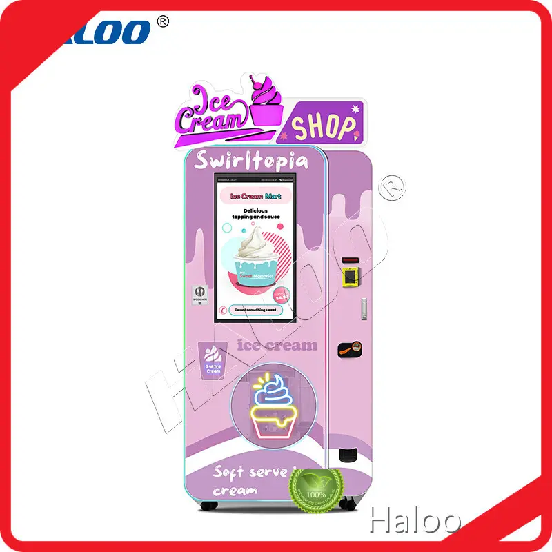 For Offices Commercial Outdoor Ice Vending Machine 550W-2000W by Haloo 1
