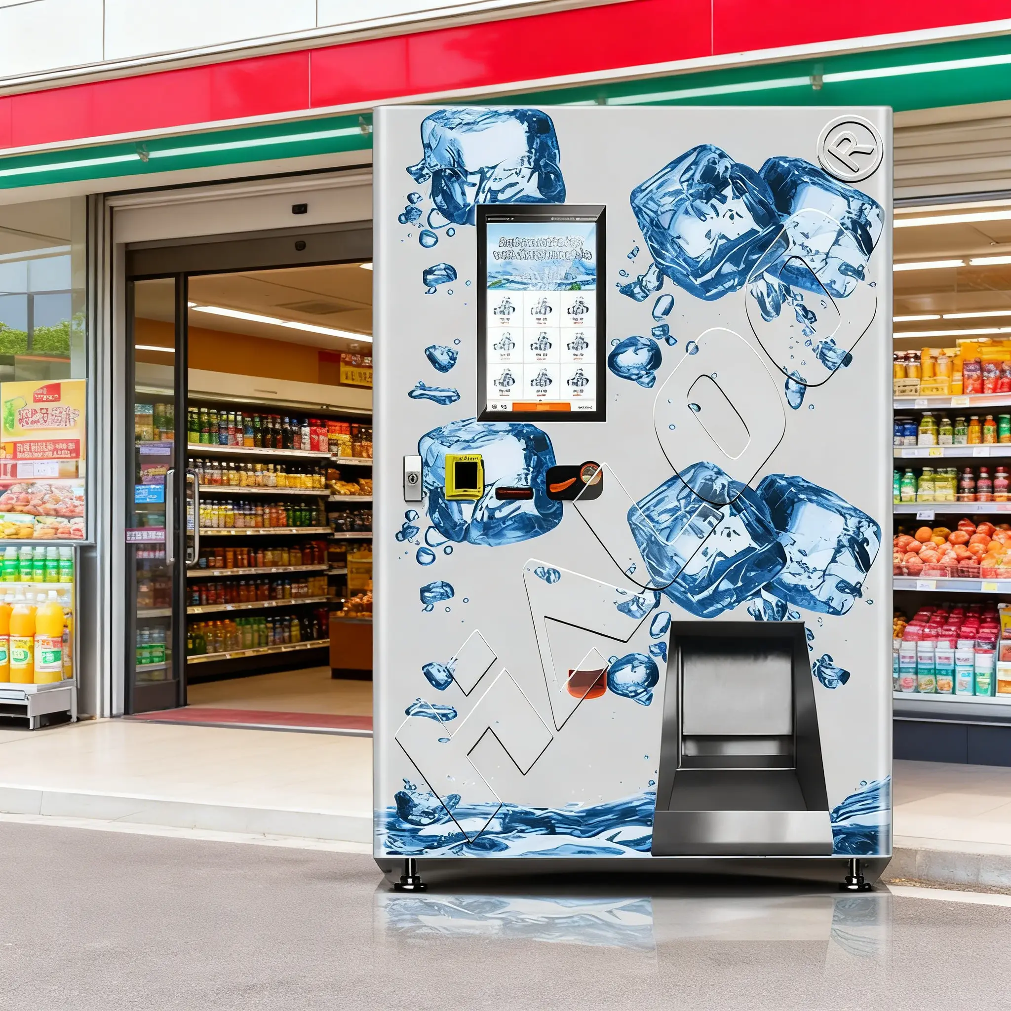 For Schools Commercial Outdoor Ice Vending Machine by Haloo 5