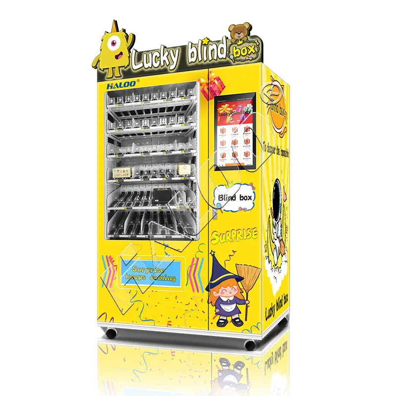 Haloo blind box vending machine: thickened sheet metal, double-layered anti-fog tempered glass, explosion-proof and shatter-resistant 1