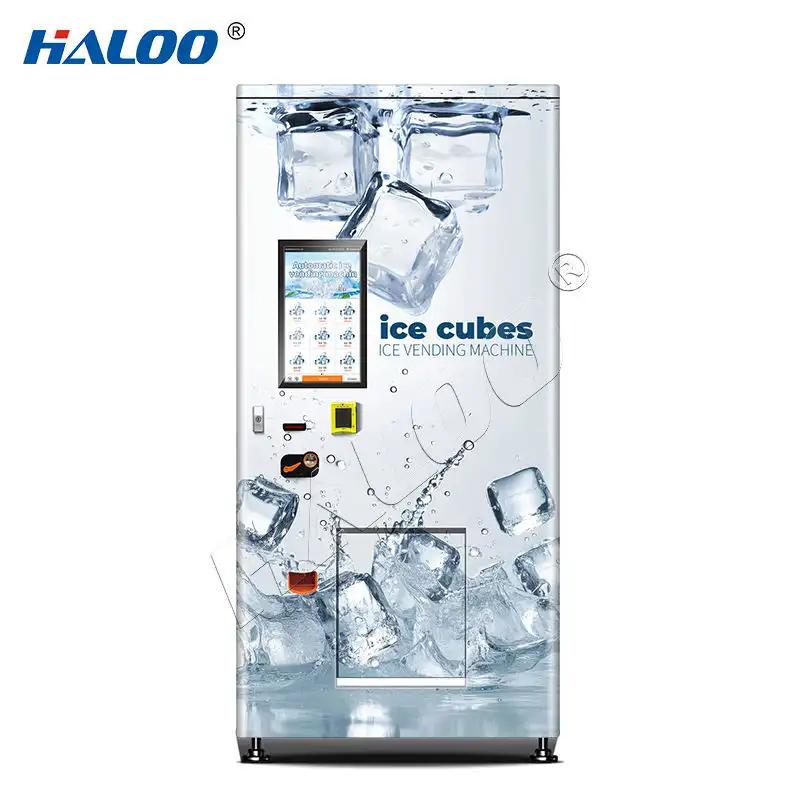 Haloo ice vending machine with a daily output of 450KG, automatic sealing, bagging, and thickened galvanized sheet material 1